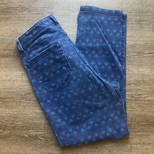 Jones New York Paisley Print Blue Jeans Size 12